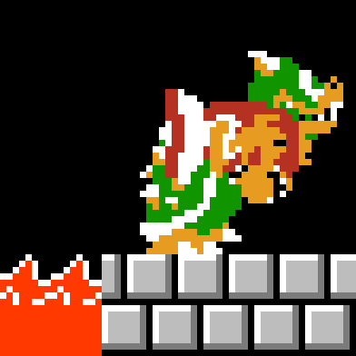 The Princess is kidnapped by Bowser.
